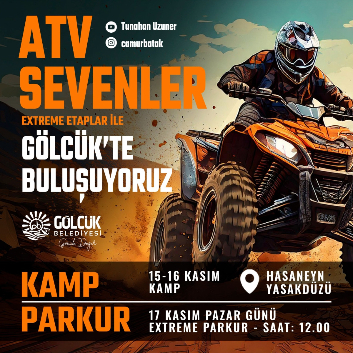 ATV TUTKUNLARI GÖLCÜK'TE BULUŞUYOR