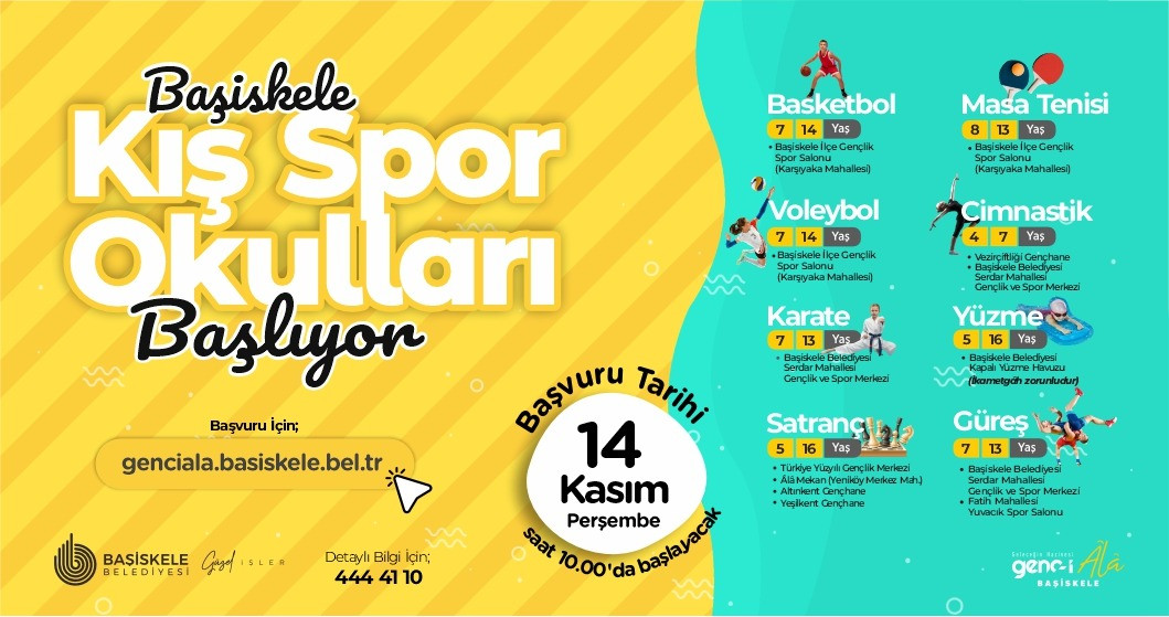 BAŞİSKELE KIŞ SPOR OKULLARI İÇİN KAYITLAR BAŞLIYOR