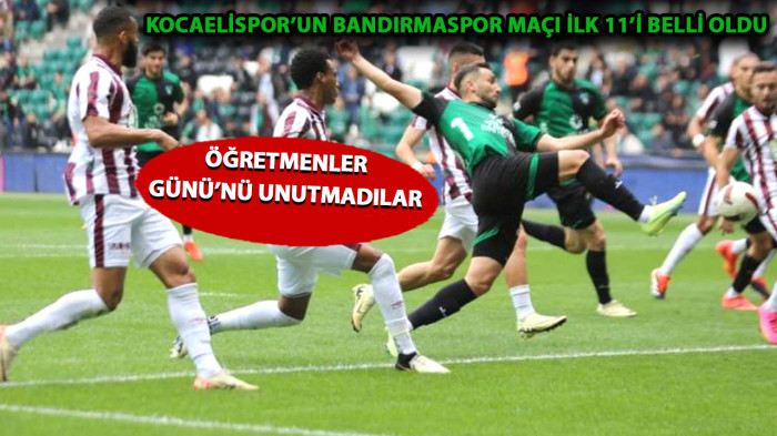 TRENDYOL 1. LİG’DE LİDERLİK YARIŞI KIZIŞTI!  KOCAELİSPOR BUGÜN BANDIRMASPOR’U MİSAFİR EDECEK